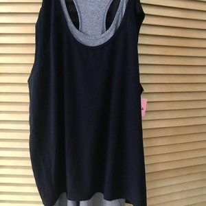 NWT TANGERINE TWOFER TOP NAVY/LT. BLUE Top- Size Small